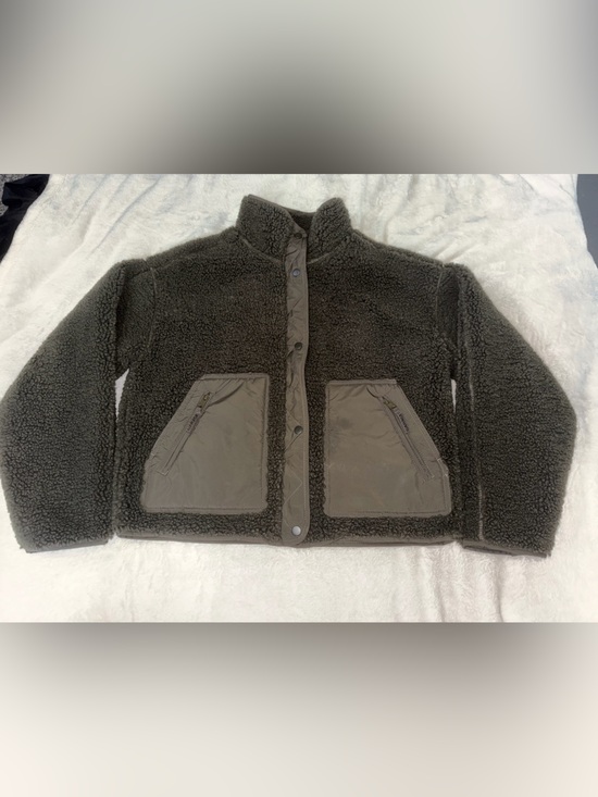 Garage Jackets & Blazers - Garage Women’s Cozy Sherpa Jacket - Olive Green